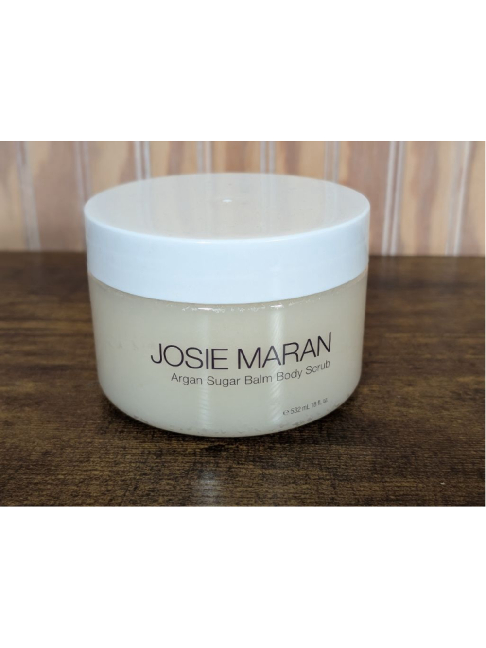 NWT JOSIE MARAN Argan Sugar Balm Body Scrub Vanilla Pear 18 fl oz